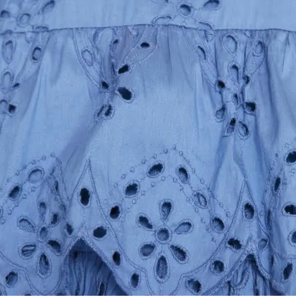 ZARA eyelet puff long sleeve mini dress size small - Picture 5 of 11